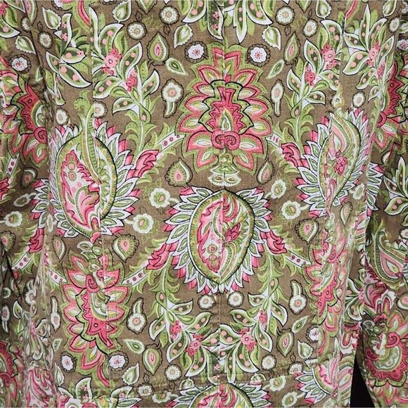 Charter Club green and‎ pink bomber jacket blazer plus size 1X - Picture 3 of 6